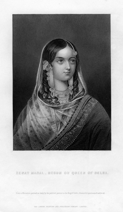 Zenat Mahal - Begum o Reina de Delhi, siglo XIX de Unbekannt