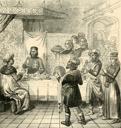 Zizim Cenando con el Gran Maestre de Rodas, 1890 de Unbekannt