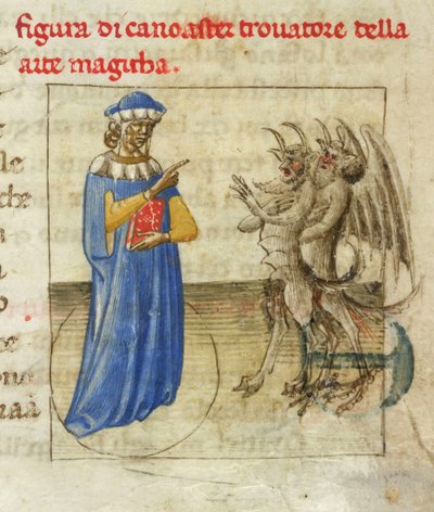 Zoroastro con dos demonios Miniatura de Pseudo-Aristóteles Secretum Secretorum, 1425 de Unbekannt