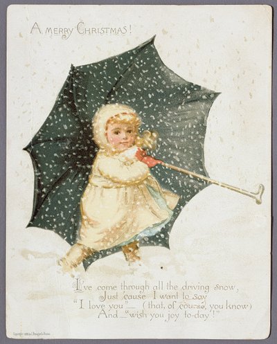 Feliz Navidad, tarjeta de Navidad, 1888 de Unbekannt Unbekannt