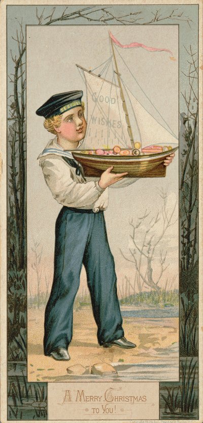 Feliz Navidad para ti, tarjeta de Navidad, 1879 de Unbekannt Unbekannt