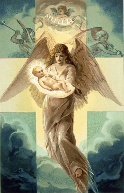 Aleluya, tarjeta de Navidad, 1882 de Unbekannt Unbekannt