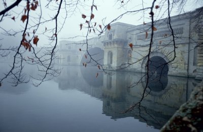 Puente sobre el lago, Palacio de Blenheim, Oxfordshire, construido c.1705-24 de Unbekannt Unbekannt
