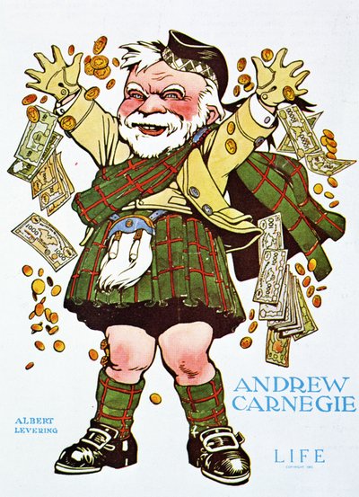 Caricatura de Andrew Carnegie de la revista Life de Unbekannt Unbekannt