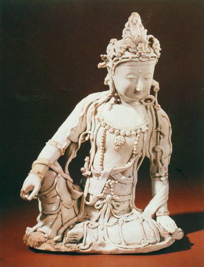 Figura de Arolo Kites Vara de Ching-te-Chen con esmalte blanco, Dinastía Yuan, finales del siglo XIII-principios del siglo XIV de Unbekannt Unbekannt