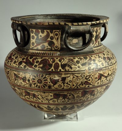 Dinos orientalizante griego oriental, estilo Middle Wild Goat, de Cerveteri, c.615 a.C. (cerámica) de Unbekannt Unbekannt