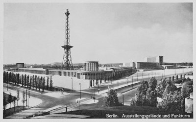 Salas de exposiciones y torre de radiodifusión, Charlottenburg, Berlín, c.1930 de Unbekannt Unbekannt