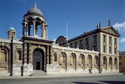 Exterior del patio frontal del The Queens College, Oxford, construido 1709-34 de Unbekannt Unbekannt