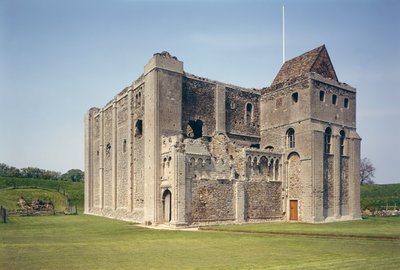 Vista exterior del torreón, Castillo de Castle Rising, Norfolk, construido c.1138 de Unbekannt Unbekannt