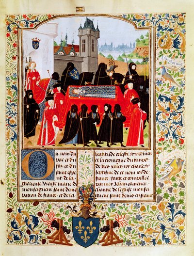 Fr 2691 f.11 Funeral de Carlos VI de Francia en 1422 con el Duque de Bedford como principal doliente y miembros del Parlamento de París de Unbekannt Unbekannt