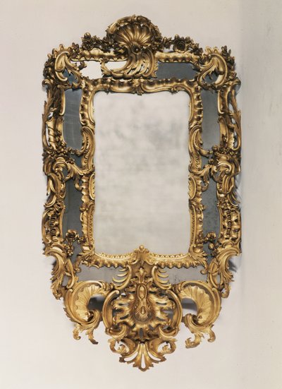 Espejo tallado y dorado de George II, mediados del siglo XVIII de Unbekannt Unbekannt