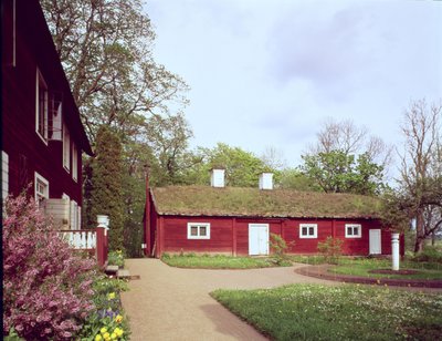 Cobertizo con techo de hierba en la casa de Carl Linnaeus, Hammarby, Uppsala, Suecia de Unbekannt Unbekannt