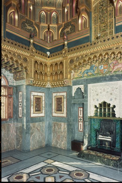 Interior, Castillo de Cardiff, Gales, construido c.1875 de Unbekannt Unbekannt