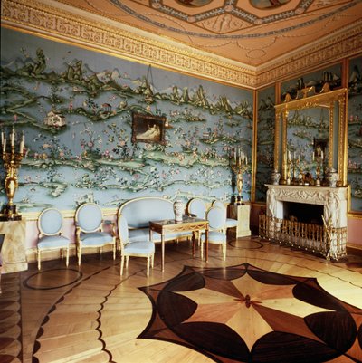 Interior del Salón de Dibujo Azul Chino de Unbekannt Unbekannt