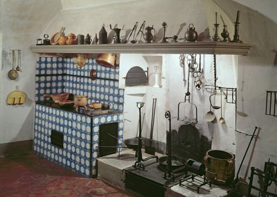 Interior de la cocina del Hotel de Cabris, 1774 de Unbekannt Unbekannt