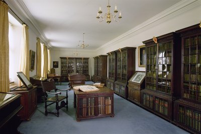 Vista interior de la Biblioteca Pepys, Magdalene College, Cambridge de Unbekannt Unbekannt
