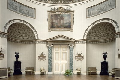 Kedleston Hall, El Salón, Derbyshire, Reino Unido, diseñado por Robert Adam (1728-92) completado en 1763 de Unbekannt Unbekannt