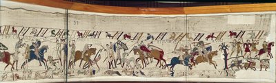 El rey Harold es asesinado y los ingleses huyen, Tapiz de Bayeux de Unbekannt Unbekannt
