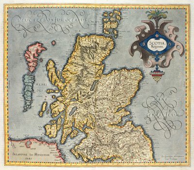 Mapa del Reino de Escocia, siglo XVII Scotia Regnum (influenciado por el Atlas de Mercator) de Unbekannt Unbekannt