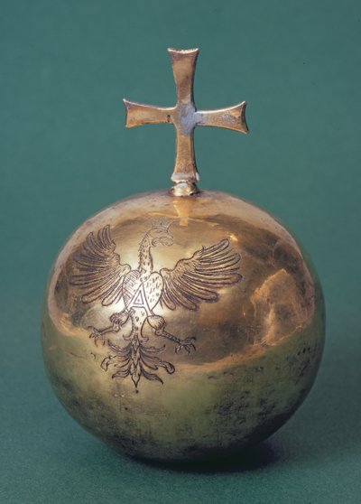 Orbe de la Reina Ana Jagellón, encargado por la Reina Ana como parte de su regalia de coronación, c.1572 de Unbekannt Unbekannt
