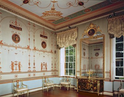 Osterley Park, La Sala Etrusca, construida por Robert Adam (1728-92) comenzada en 1761, Middlesex, Reino Unido de Unbekannt Unbekannt