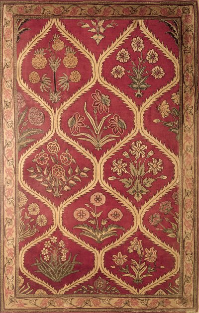 Alfombra persa o turca, siglos XVI-XVII (lana sobre urdimbre de seda) de Unbekannt Unbekannt
