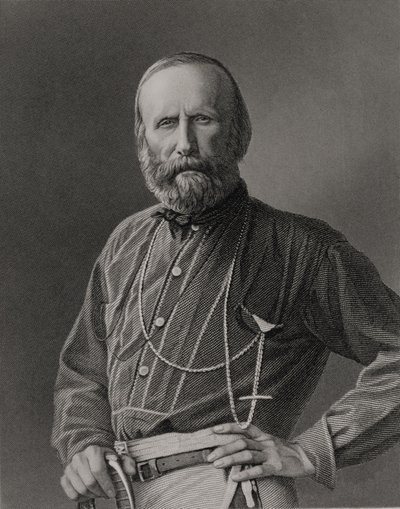 Retrato de Giuseppe Garibaldi (1807-82) grabado por William Holl (1807-71) de una fotografía, pub. por William Mackenzie de Unbekannt Unbekannt