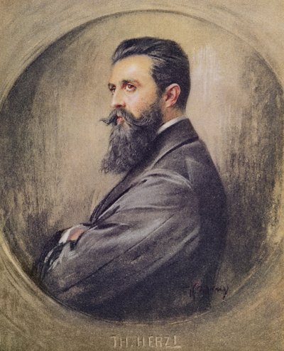 Retrato de Theodor Hertzl de Unbekannt Unbekannt