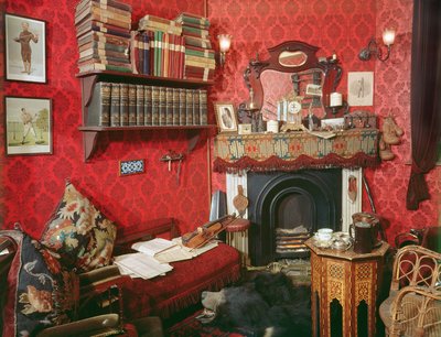 Reconstrucción de la habitación de Sherlock Holmes en el Pub Sherlock Holmes de Unbekannt Unbekannt