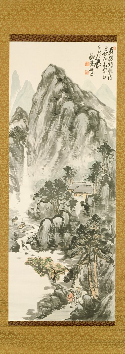 Retiro en las montañas por Tessai Tomioka (1836-1924) de Unbekannt Unbekannt