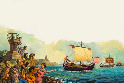Soldados romanos dejando Gran Bretaña de Unbekannt Unbekannt