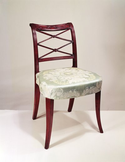 Silla de respaldo enrollado, caoba, por Duncan Phyfe, 1807 de Unbekannt Unbekannt