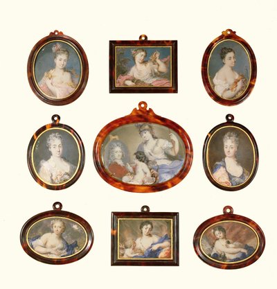Selección de miniaturas de Rosalba Carriera (1675-1757) y Cornelius Hozer (fl.1766-67) de Unbekannt Unbekannt