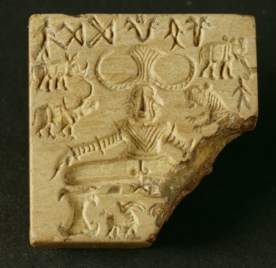 Sello Pasupati de esteatita, Mohenjo-Daro, 2300-1750 a.C. de Unbekannt Unbekannt