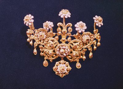 Pechera, española, siglo XVIII (oro con diamantes talla rosa) de Unbekannt Unbekannt