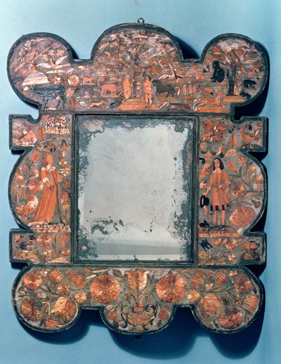 Marco de espejo de paja, 1670-80 de Unbekannt Unbekannt