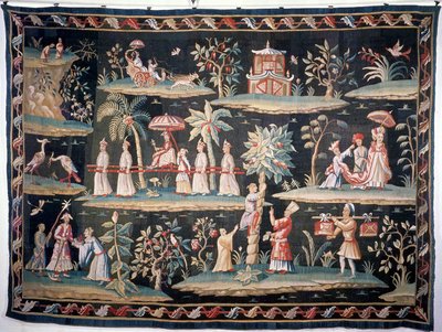 Tapiz en estilo Chinoiserie de John van der Bank, Soho Tapestry Works, principios del siglo XVIII de Unbekannt Unbekannt