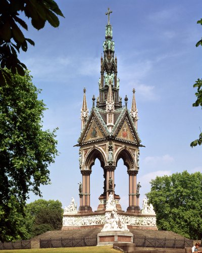 El Memorial de Albert desde el Albert Hall de Unbekannt Unbekannt