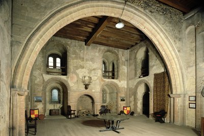 El Salón de Banquetes, Castillo de Hedingham, Escuela Inglesa, (siglo XII), Essex, Reino Unido de Unbekannt Unbekannt