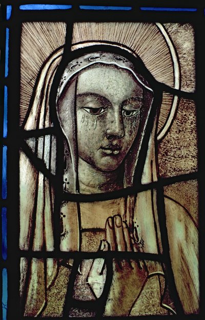 La Cabeza de la Virgen María, restaurada, británica, siglo XIII de Unbekannt Unbekannt