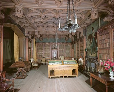 La Biblioteca, Casa Abbotsford, Melrose, reconstruida c.1822 de Unbekannt Unbekannt