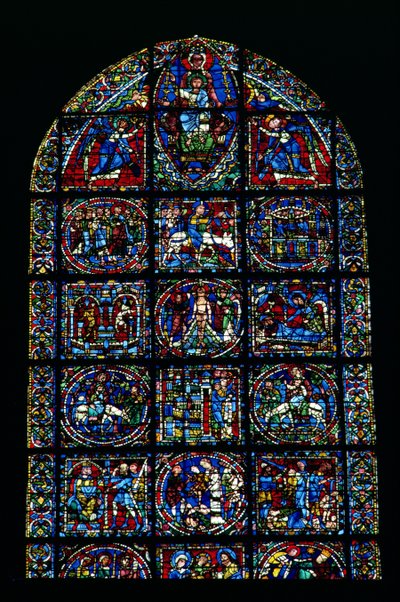 La Vida de Cristo, Ciclo del Nuevo Testamento (mitad superior de la ventana) de Unbekannt Unbekannt