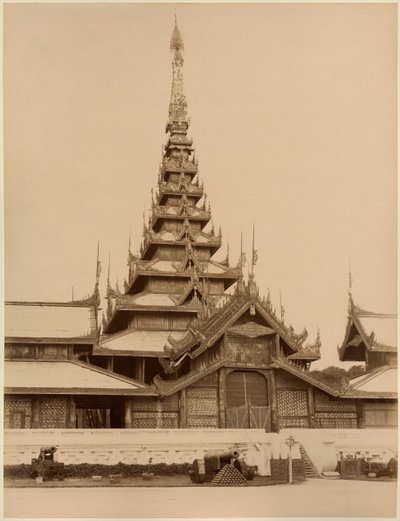 El Myei-nan o Sala de Audiencia Principal en el palacio de Mandalay, Birmania, finales del siglo XIX de Unbekannt Unbekannt