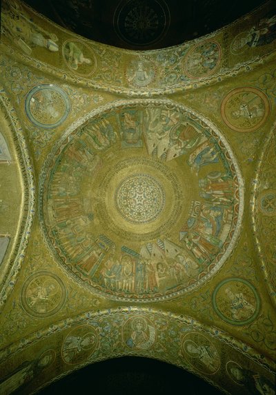 La Historia de José, mosaico de la tercera cúpula en el vestíbulo de la Basílica de San Marcos, Venecia de Unbekannt Unbekannt
