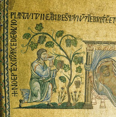 La Historia de Noé, mosaico de la segunda bóveda del atrio en la Basílica de San Marcos, Venecia de Unbekannt Unbekannt