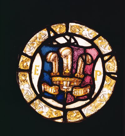 La insignia y el cifrado de Eduardo I cuando era Príncipe de Gales, inglés, siglo XVI de Unbekannt Unbekannt