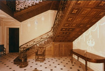 La escalera, Claydon House, Buckinghamshire, mediados del siglo XVIII de Unbekannt Unbekannt