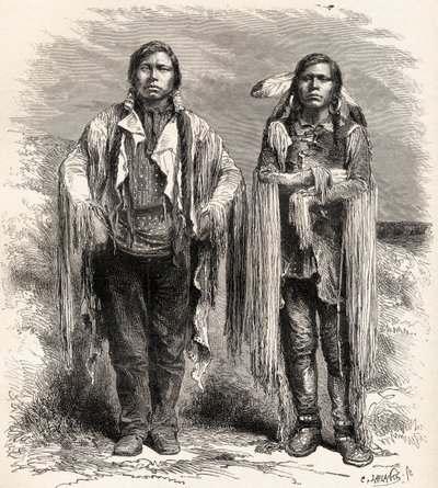 Dos indios Ute, ilustración de 