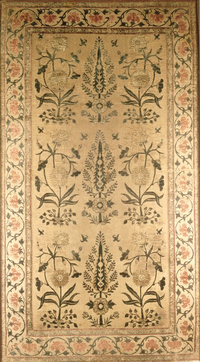 Alfombra de terciopelo, Moghul, período de Shah Jahan, 1628-58 de Unbekannt Unbekannt