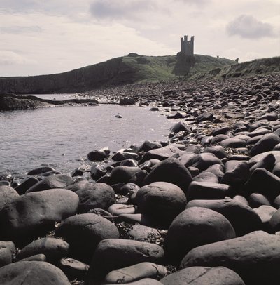 Vista del Castillo de Dunstanburgh, Northumberland de Unbekannt Unbekannt